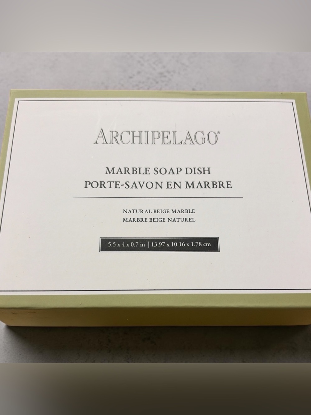 Archipelago Marble Soap Dish – Natural Beige Stone | Spa Bath Luxury - Picture 2 of 5